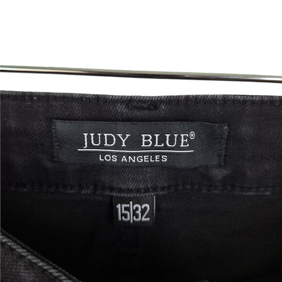 Judy Blue Jeans 15/32 Skinny Distressed Goth Grunge High Rise Casual Frayed Hem - Picture 2 of 8